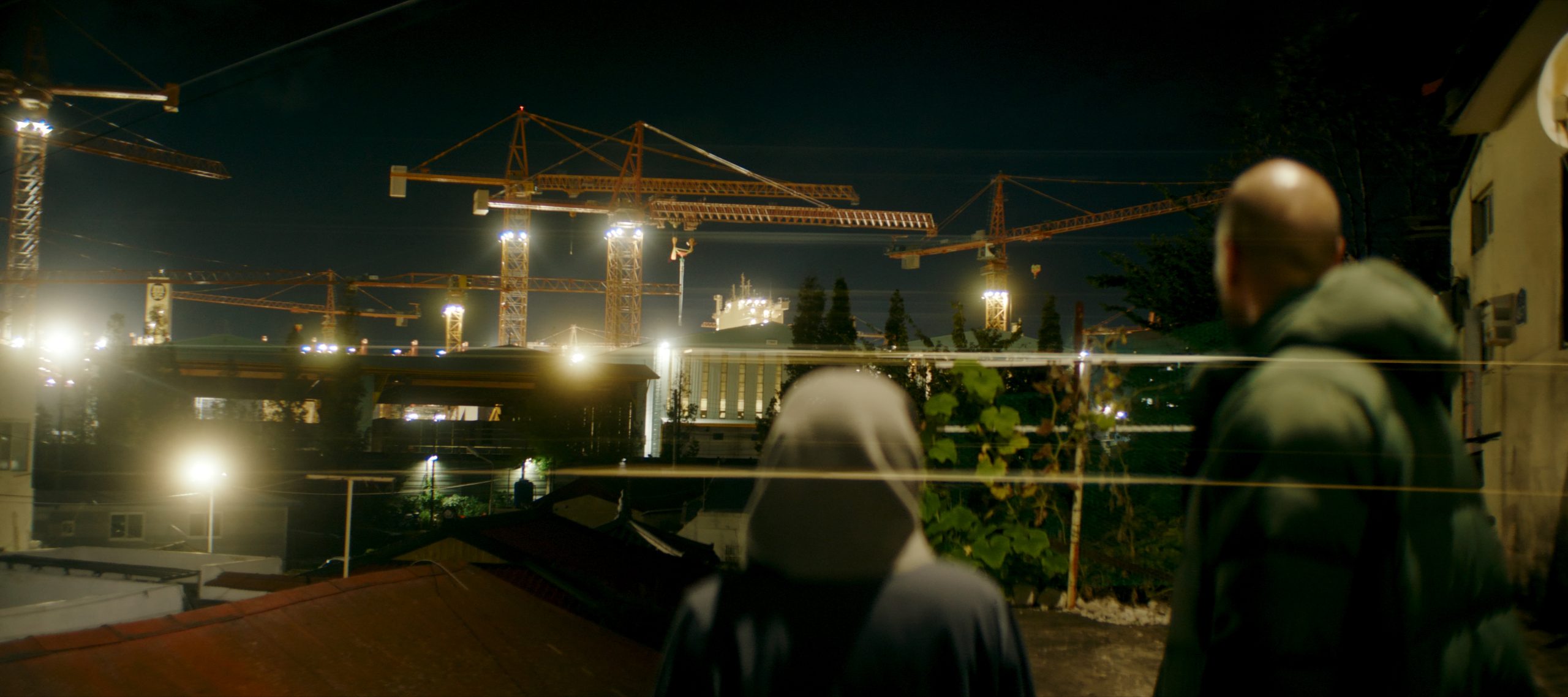 Looking out over the shipyards