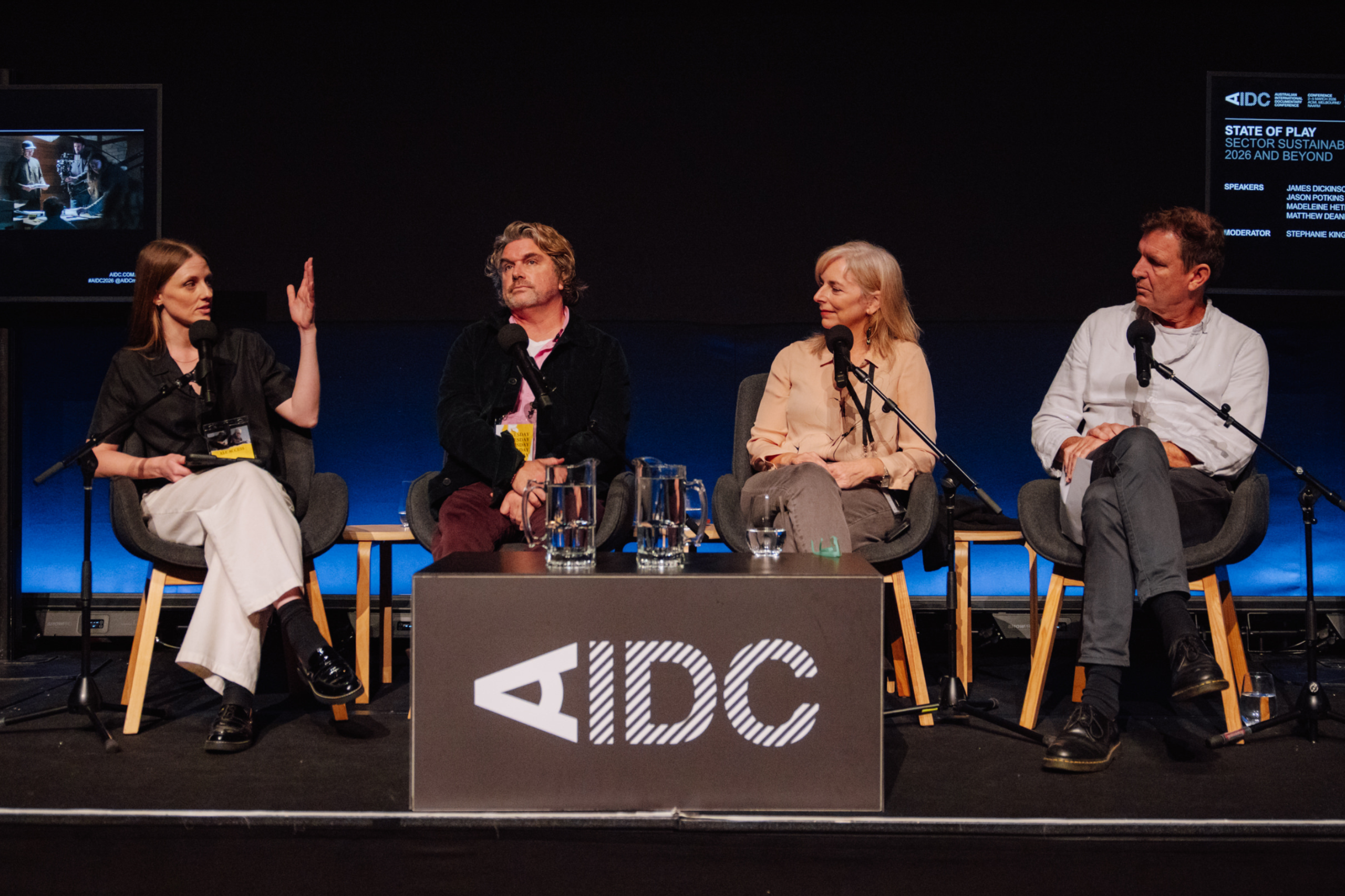 State of Play session featuring (L-R) Stephanie King, Matthew Deaner, Madeleine Hetherton-Maiu and James Dickinson. Credit: William Hamilton-Coates.