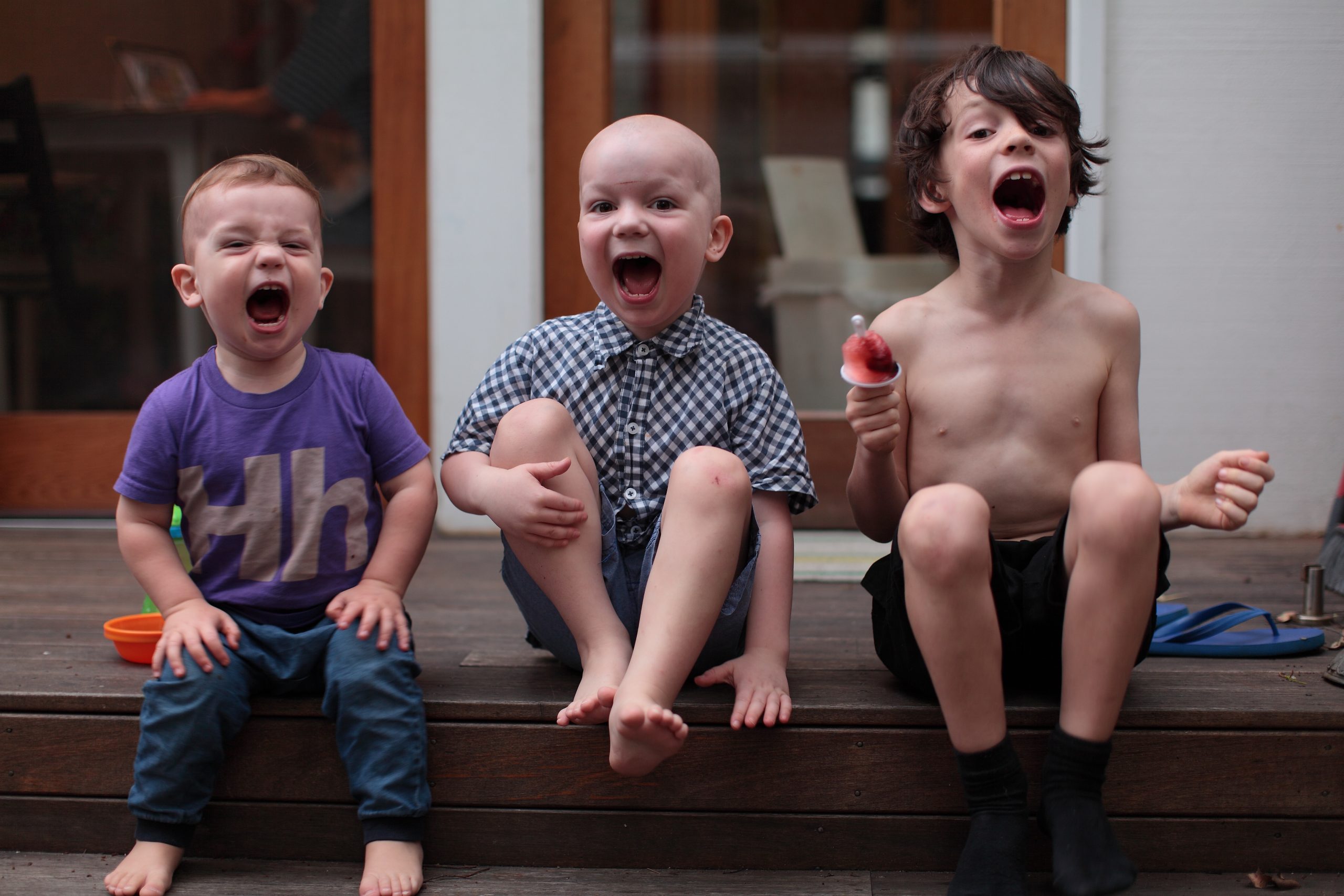 boys laughing small